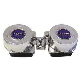 Schmitt &amp; Ongaro All-Stainless Mini Compact Twin Horn - 12V